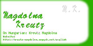 magdolna kreutz business card